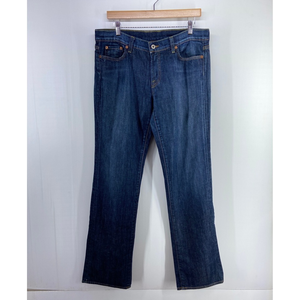 Lucky Brand Straight Jean Blue Denim Mid Rise Womens 14 32